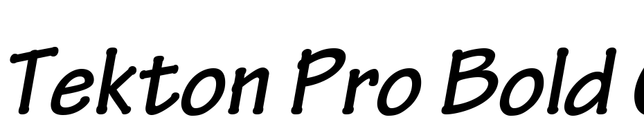 Tekton Pro Bold Oblique Font Download Free